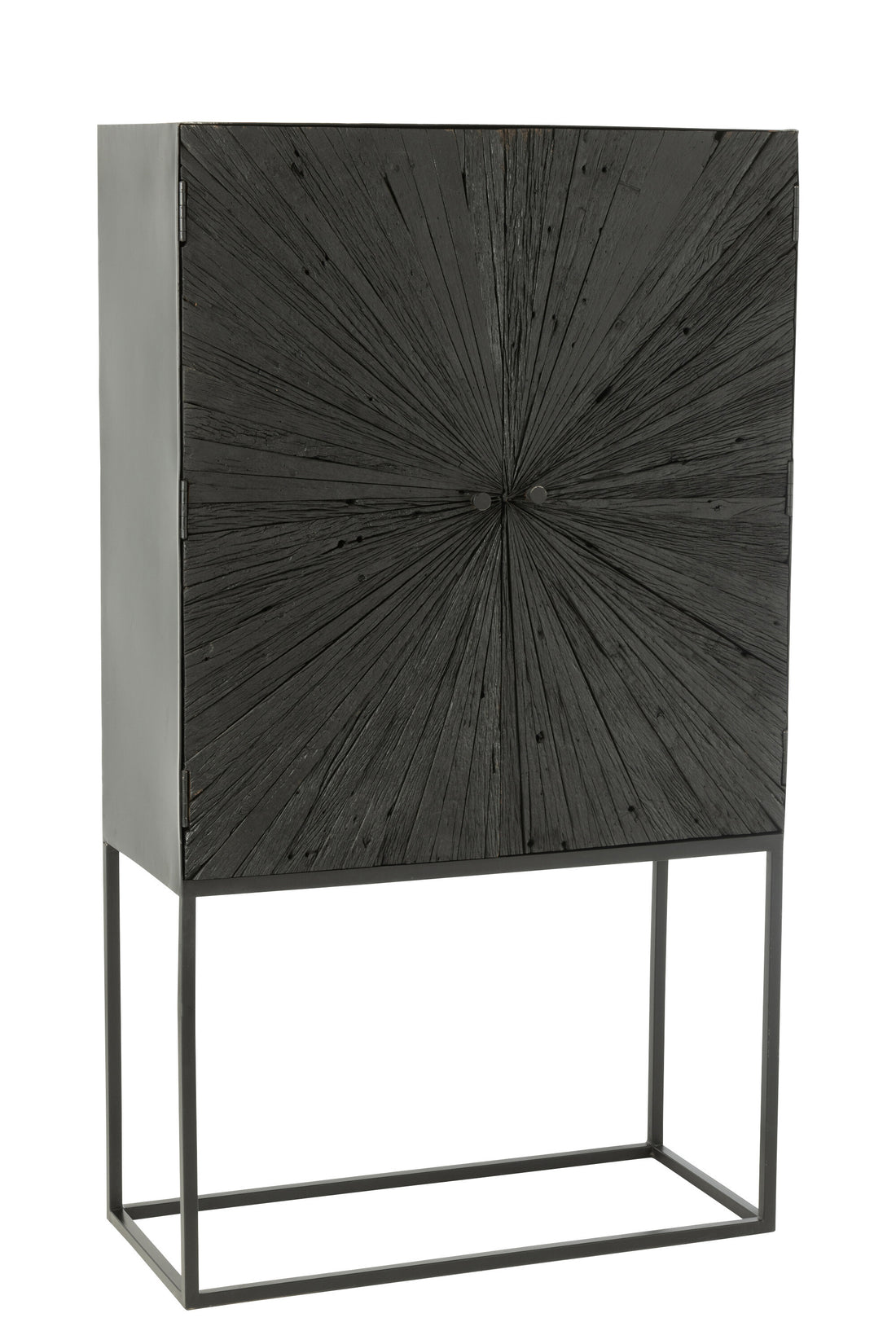 J-Line barkast Shanil - hout/ijzer - zwart