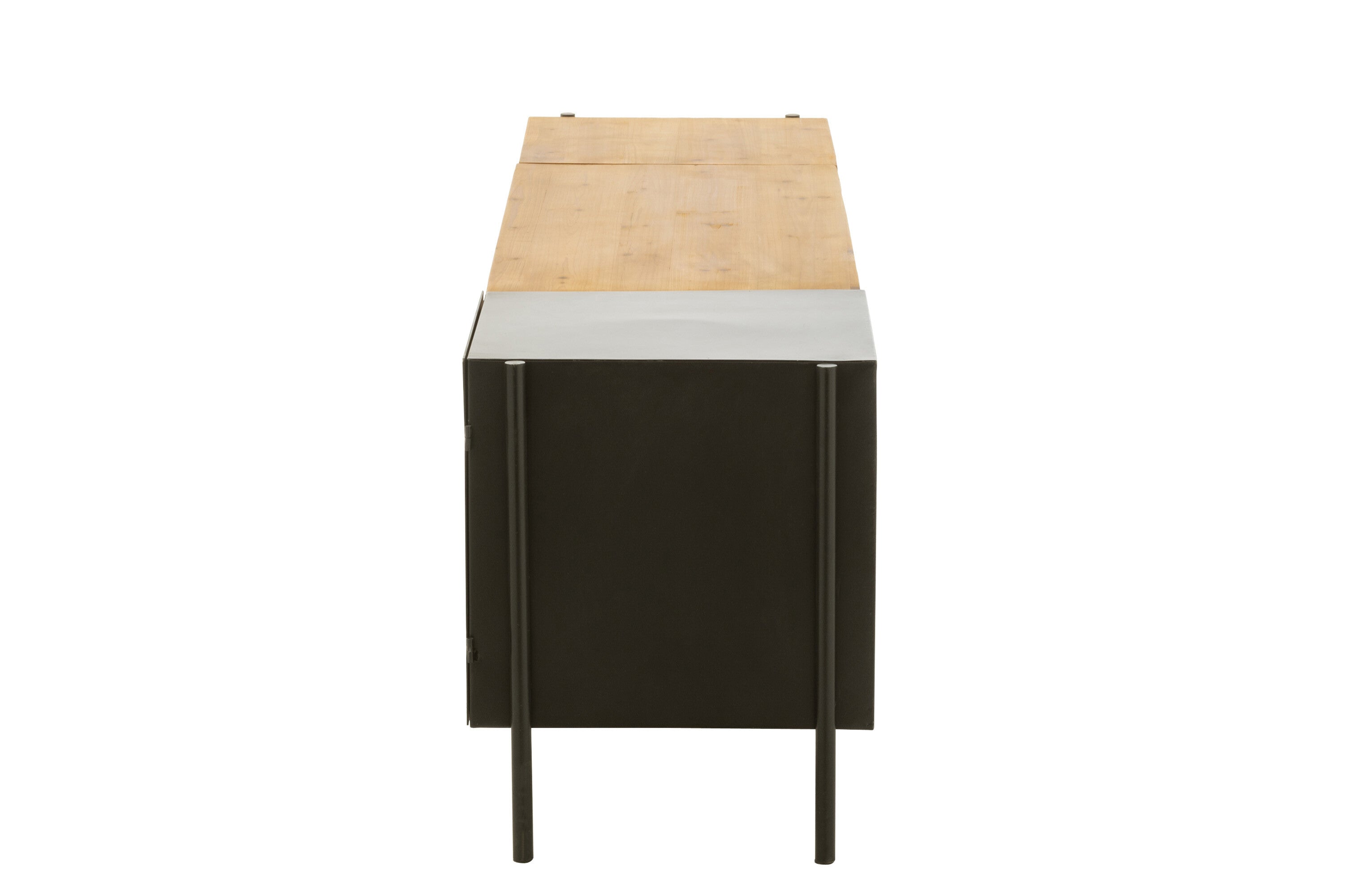 Tv-meubel Tina van dennenhout/ijzer zwart/natuurlijk