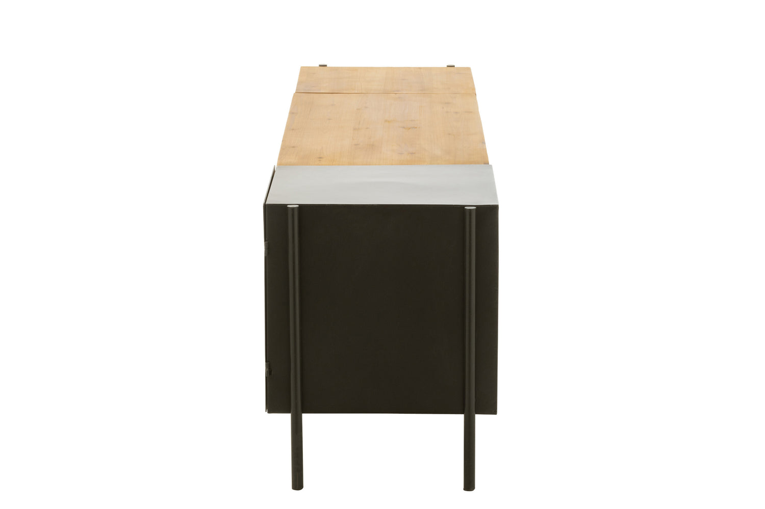 Tv-meubel Tina Sparrenhout/IJzer Zwart/Natuurlijk