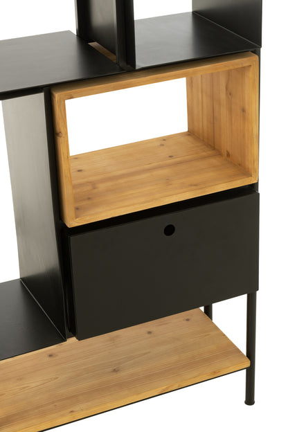 Plank Tina Sparrenhout/IJzer Zwart/Natuurlijk Klein