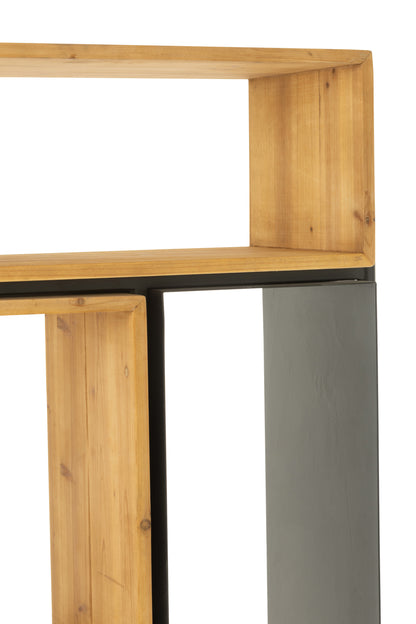 Plank Tina Sparrenhout/IJzer Zwart/Natuurlijk Klein