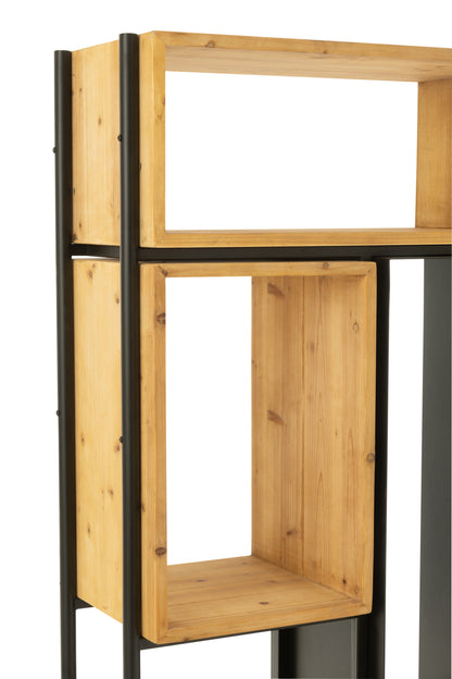 Plank Tina Sparrenhout/IJzer Zwart/Natuurlijk Klein