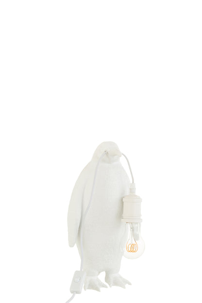 J-Line Tafellamp Pinguïn Resine Wit Small