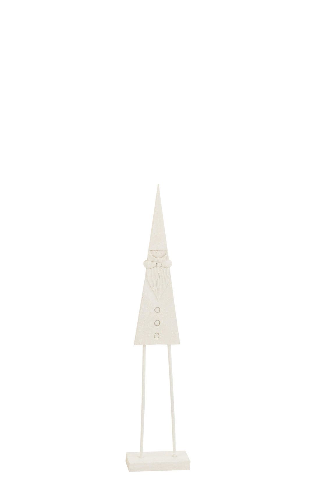 J-Line Kerstman Op Voet Hout Wit Small