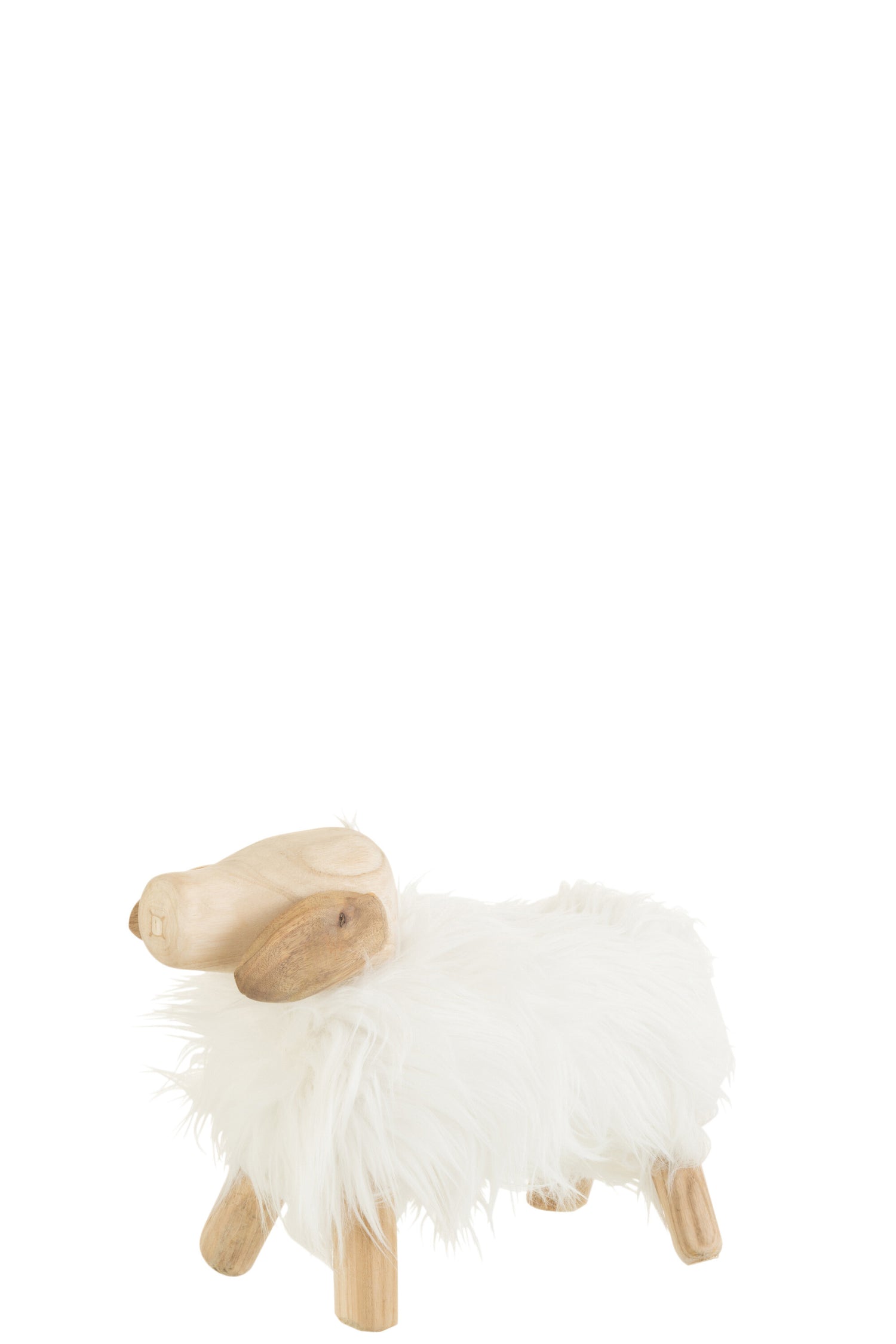 J-Line Hond Vacht Hout Naturel/Wit