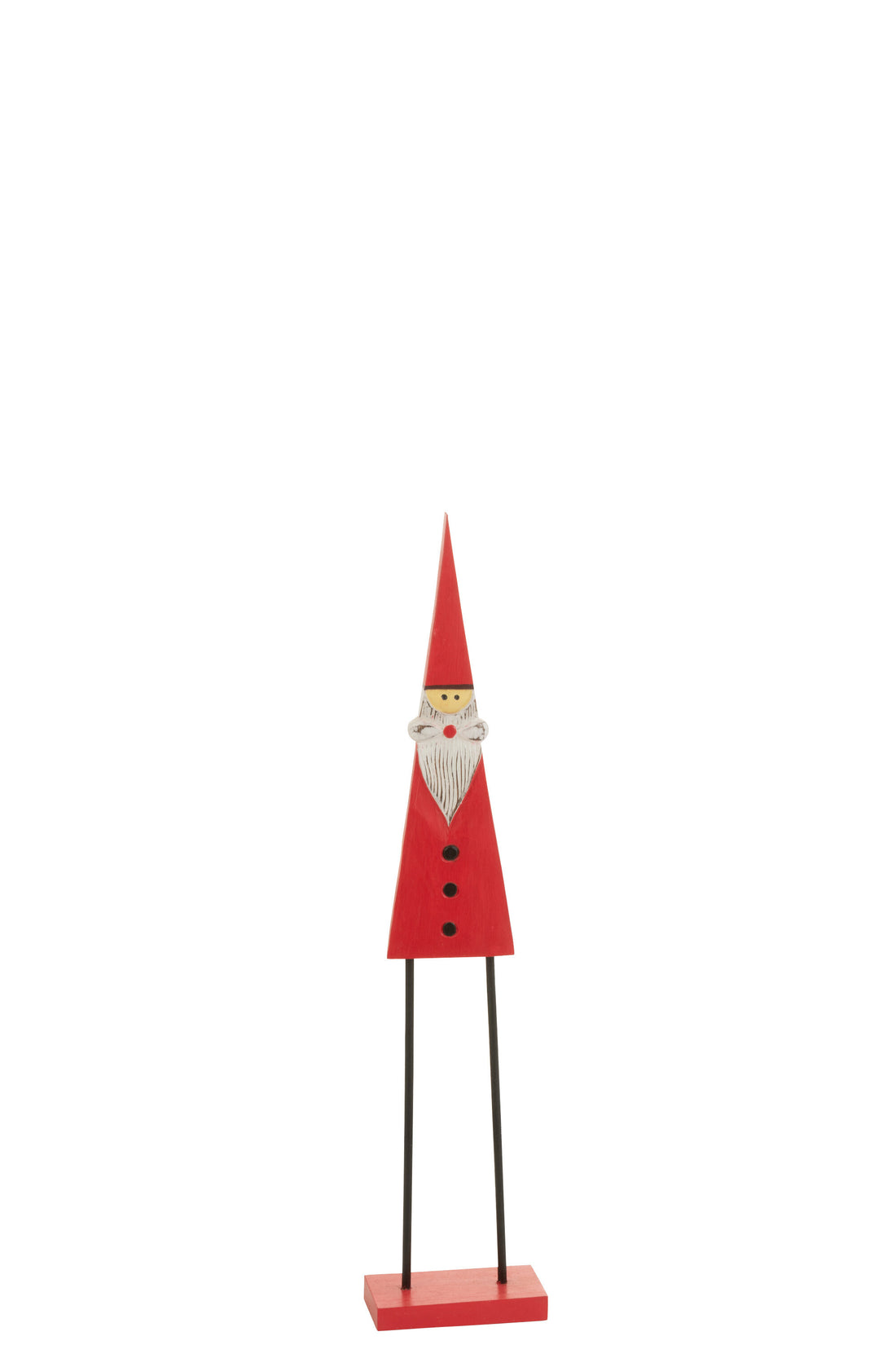 J-Line Kerstman Op Voet Hout Rood Small