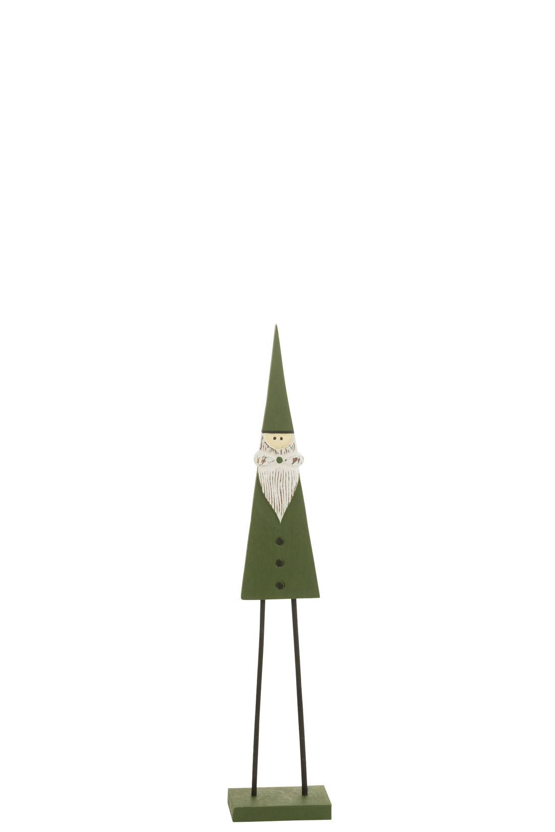 J-Line Kerstman Op Voet Hout Groen Small