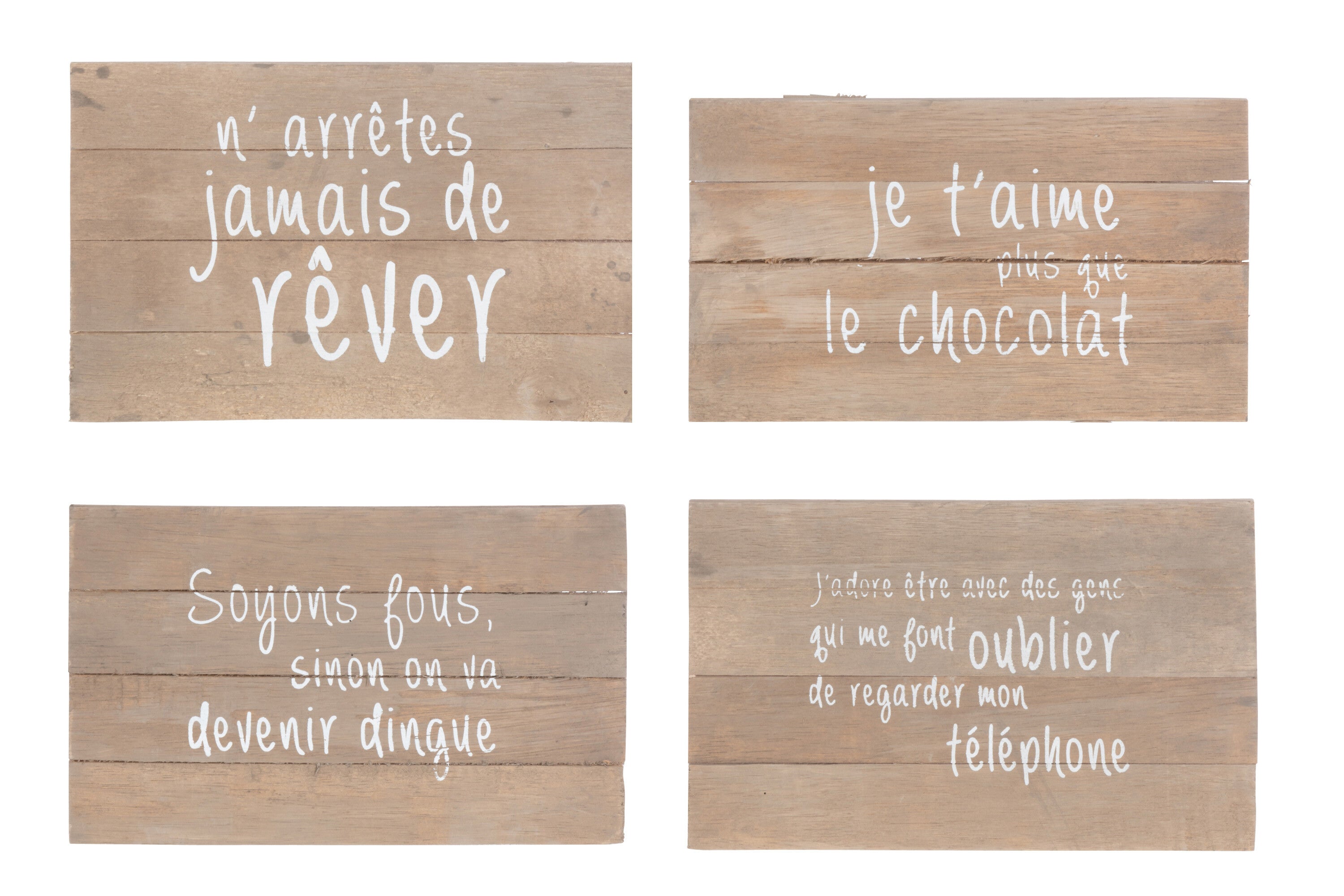 Panelen Positief Hout Natuurlijke Assortiment Van 4