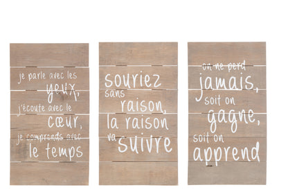 Panelen Inspirerend Hout Natuurlijke Assortiment Van 3