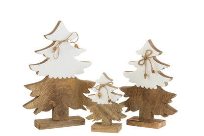 Boom Touw Hout Wit/Natuurlijk Groot