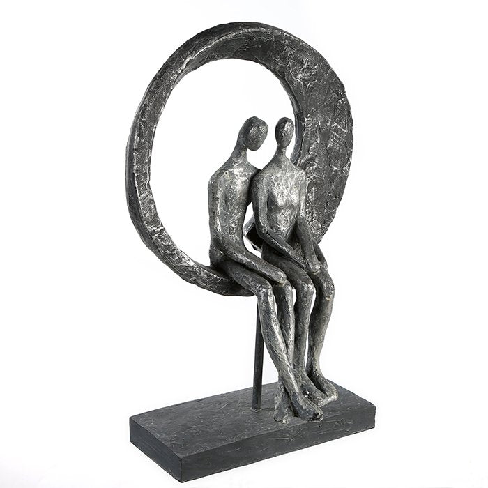 Polysculptuur &quot;Love Place&quot; antiek zilver