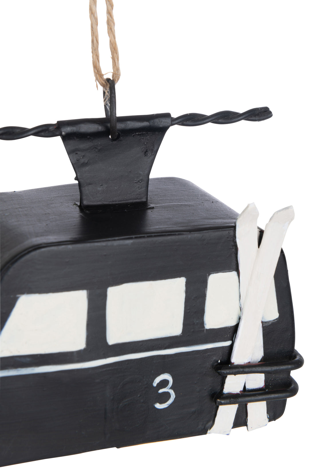 Kapstokken Ski Cabin Metaal Zwart/Wit Assortiment Van 4