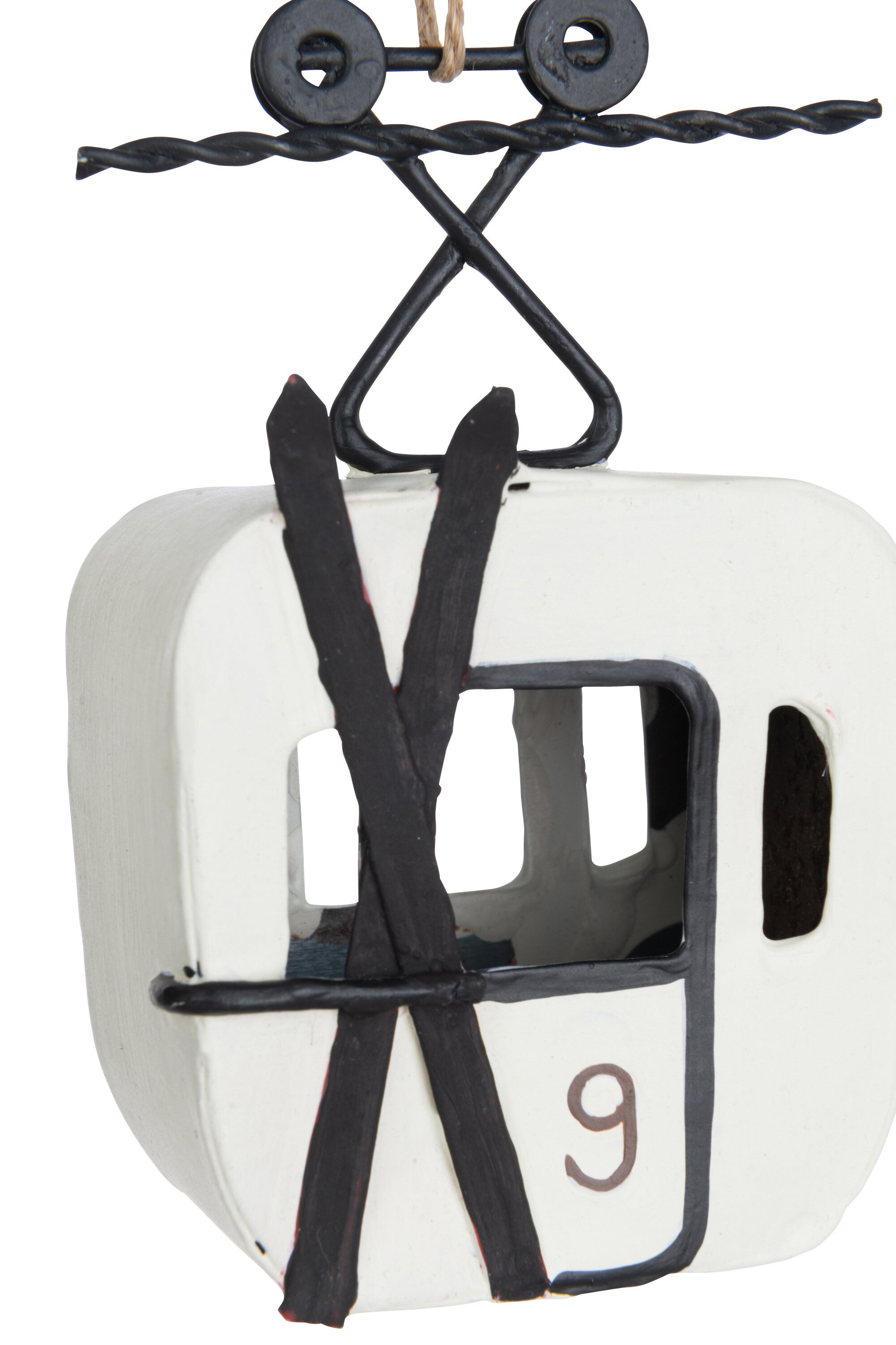 Kapstokken Ski Cabin Metaal Zwart/Wit Assortiment Van 4