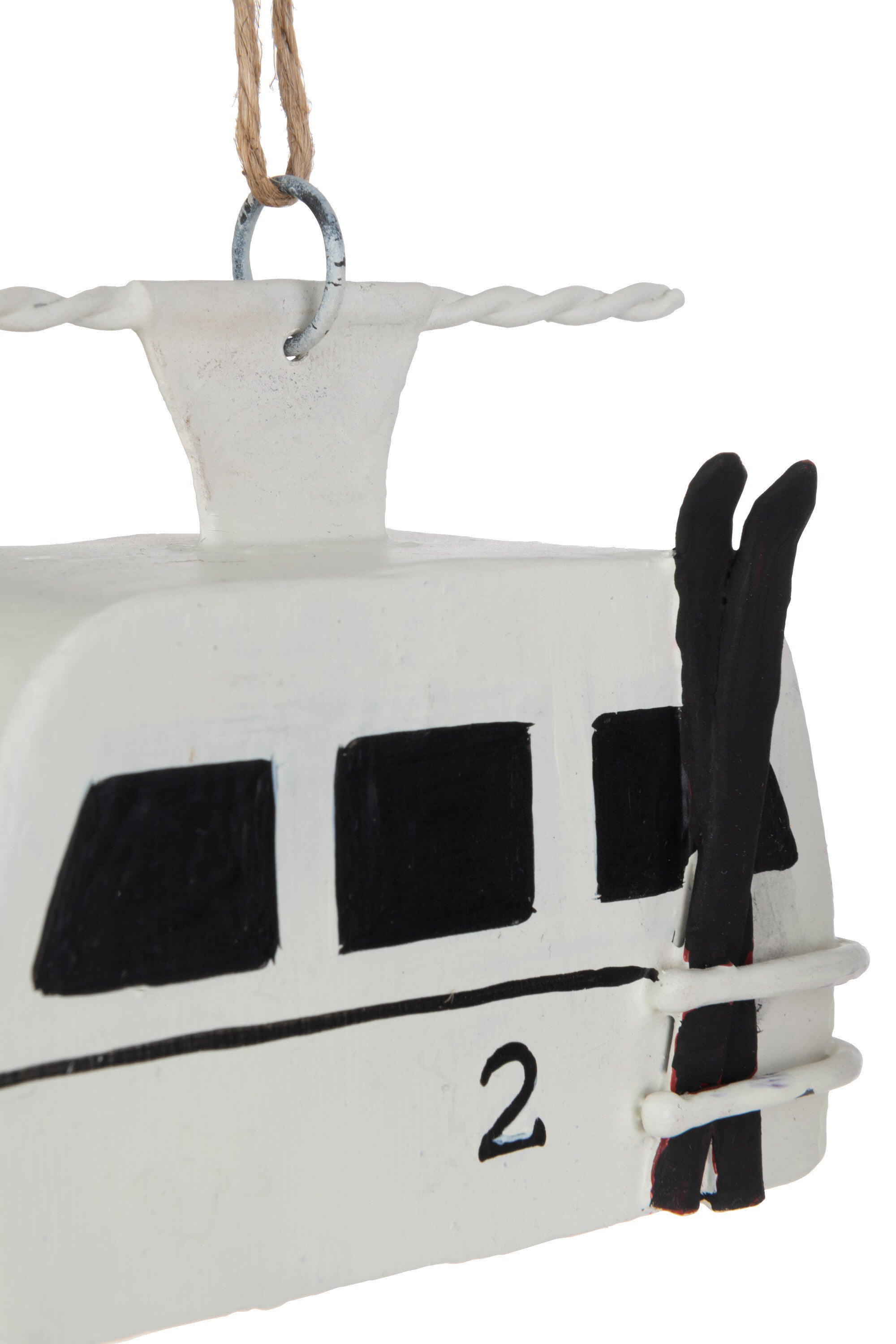 Kapstokken Ski Cabin Metaal Zwart/Wit Assortiment Van 4