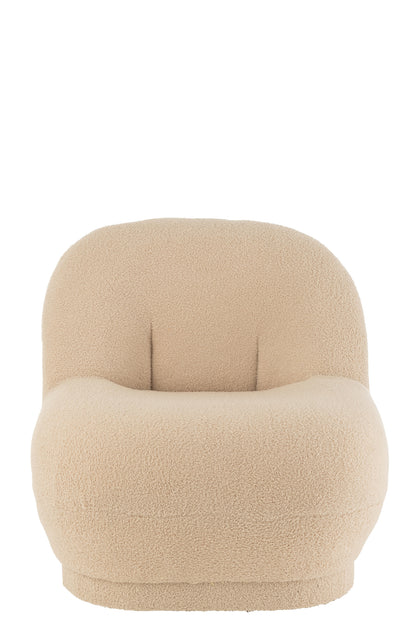 Kruk Teddy Velvet Wit Warm Beige