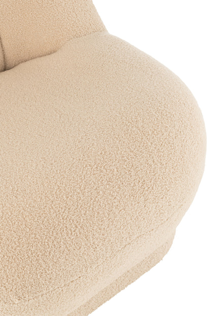 Kruk Teddy Velvet Wit Warm Beige