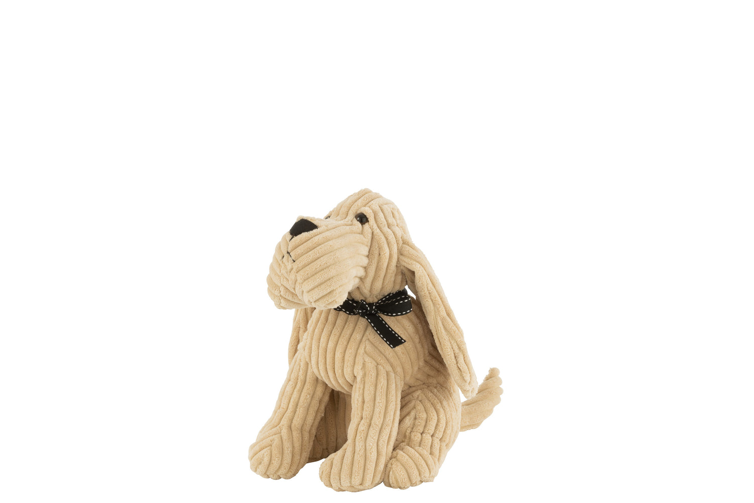 Deurstopper Hond Streep Textiel Beige Klein