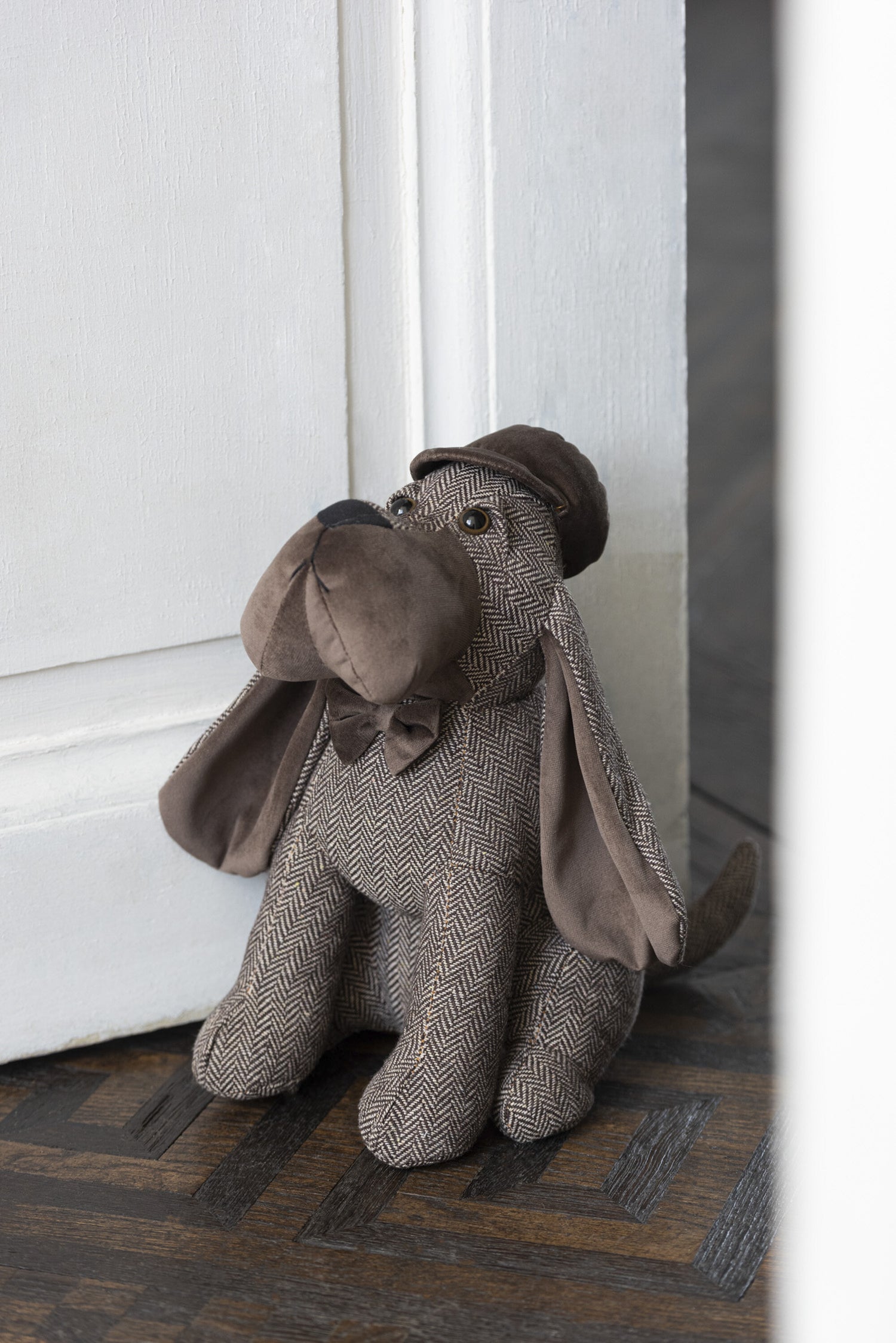 Deurstopper Hond Zittend Textiel Bruin Assortiment Van 2