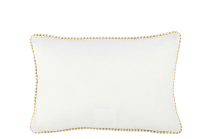 Kussen Bonheur Textiel Wit/Goud