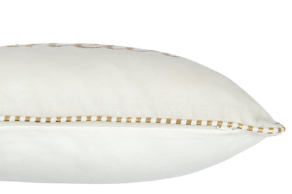Kussen Bonheur Textiel Wit/Goud