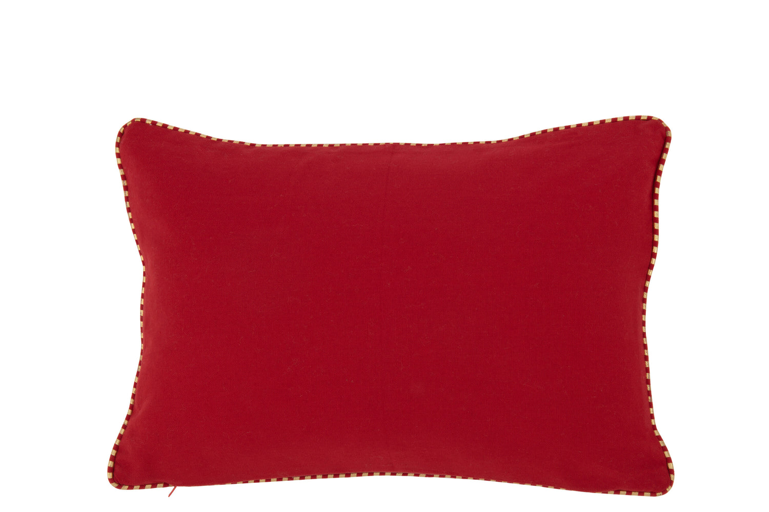 J-Line Kussen Bonheur Textiel Rood/Goud