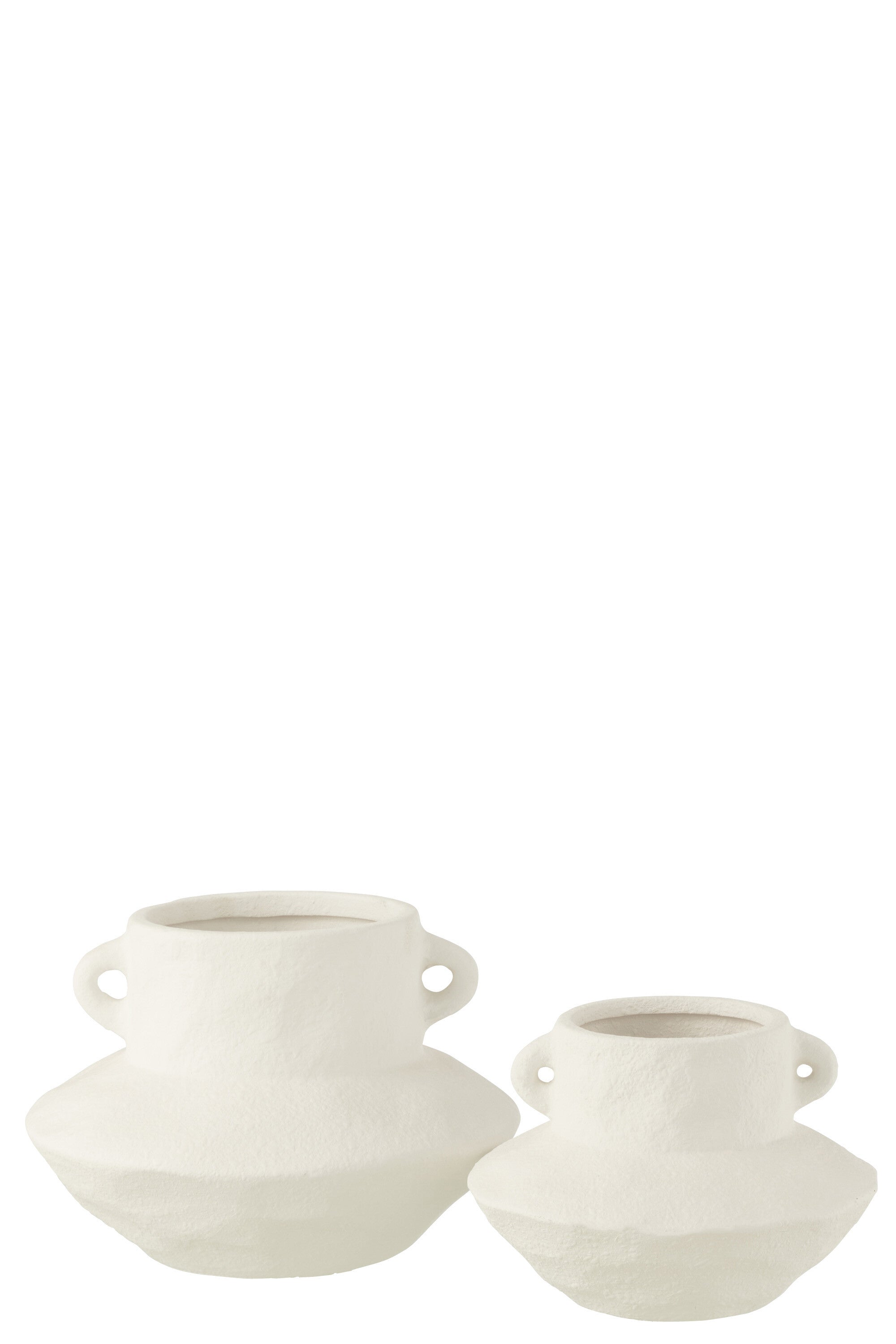 Vaas Handvat Klei Wit Groot