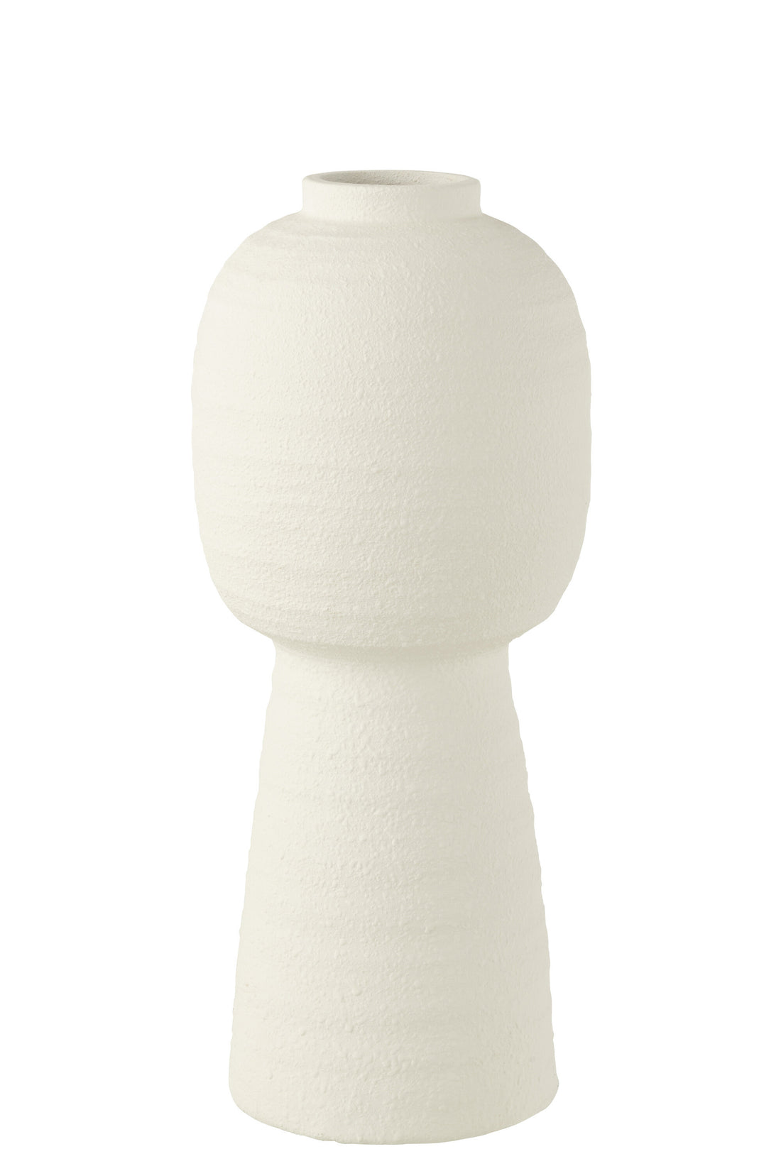 Vaas lantaarn klei wit groot