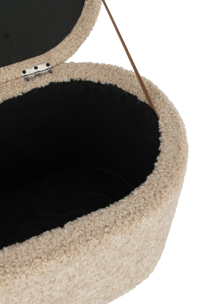 Kruk Opslag Teddy Polyester Beige