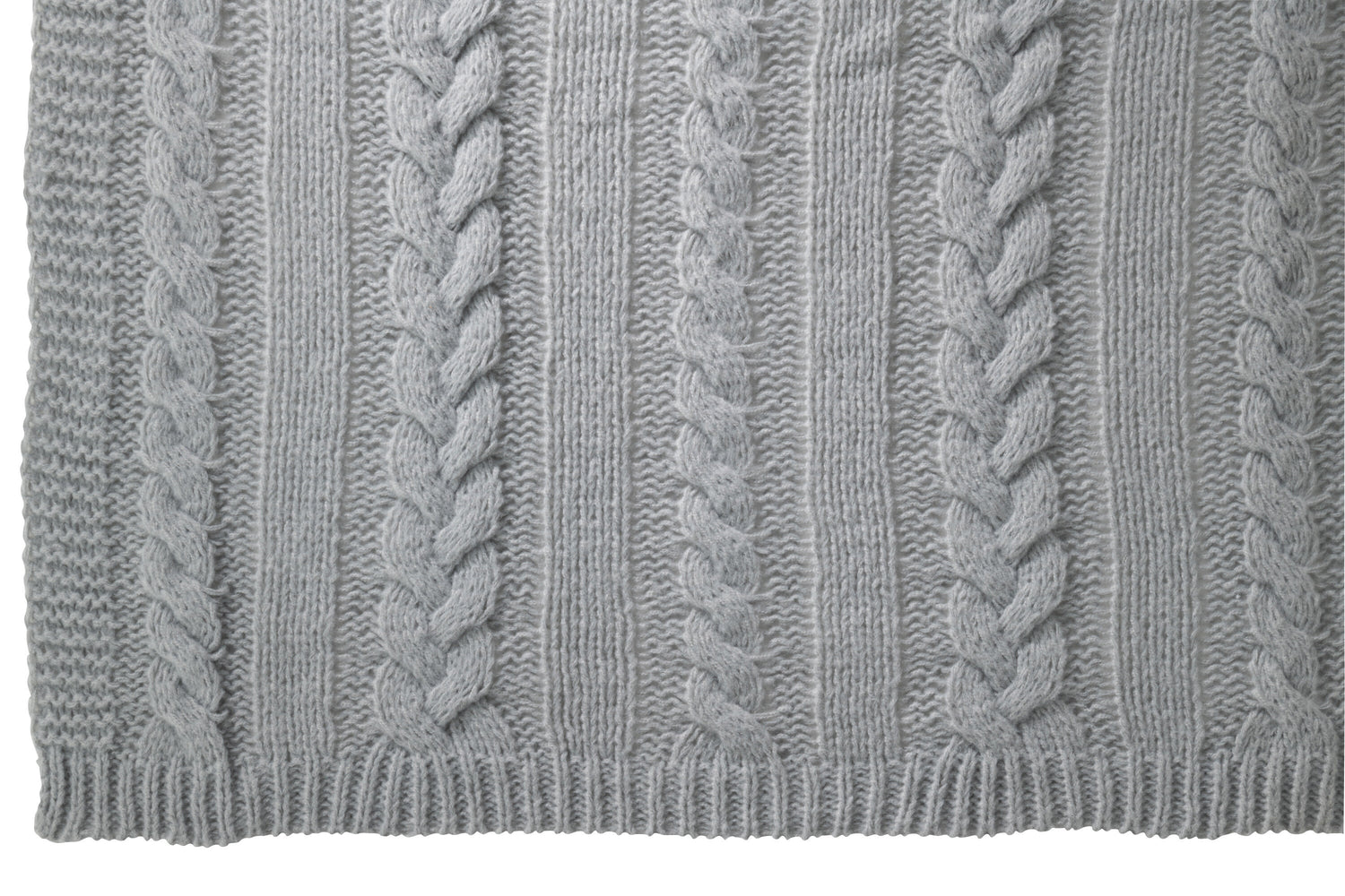 J-Line Plaid twist - polyester - grijs - 130 x 180 cm