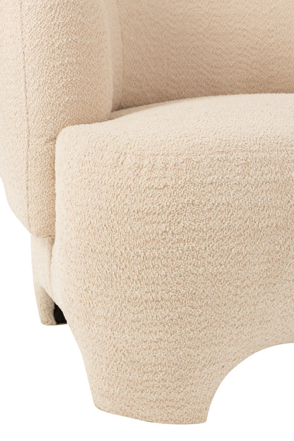 Zitplaats 1-Persoon Gebreid Textiel/Hout Wit