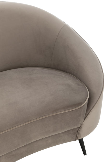 Bank Elisabeth Textiel Zilver
