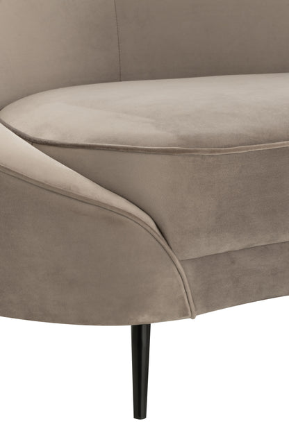 Bank Elisabeth Textiel Zilver