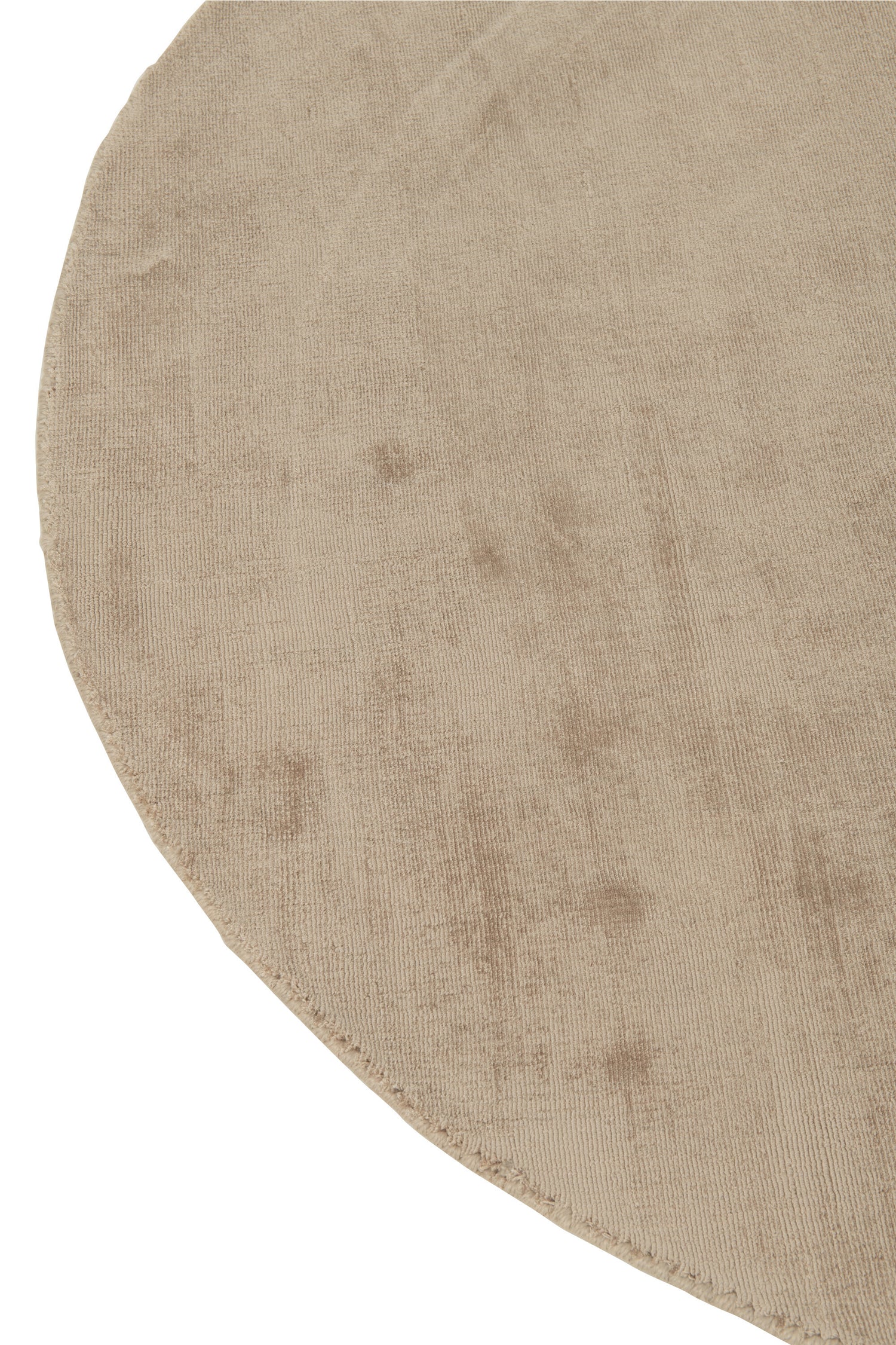 J-Line tapijt Rond Handgemaakt - viscose - beige