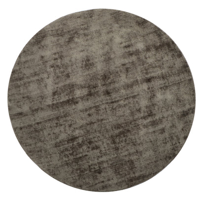 J-Line Tapijt Rond Handgemaakt Viscose Grijs - Vloerkleed 150.00 x 150.00 cm