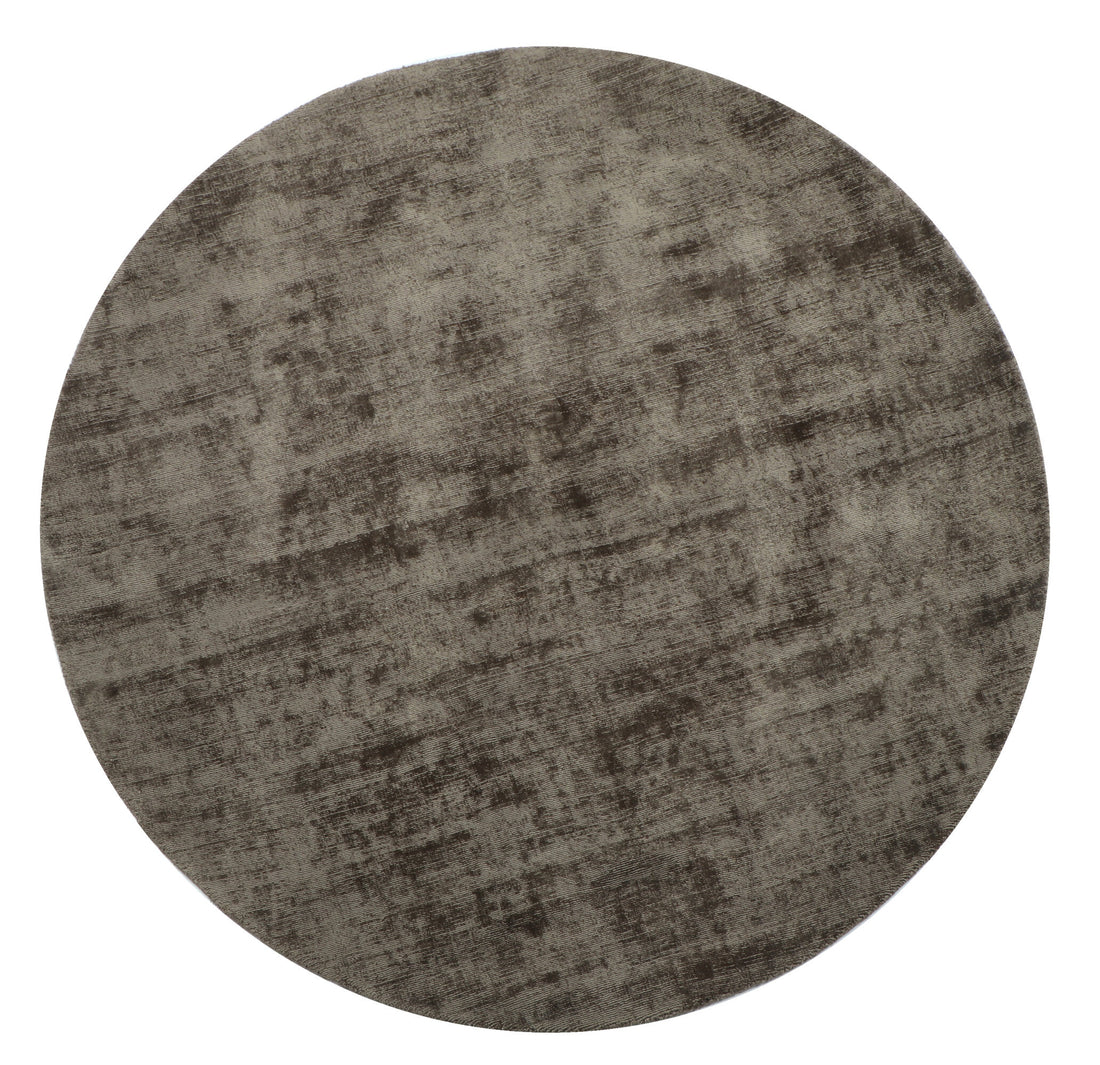 J-Line Tapijt Rond Handgemaakt Viscose Grijs - Vloerkleed 150.00 x 150.00 cm