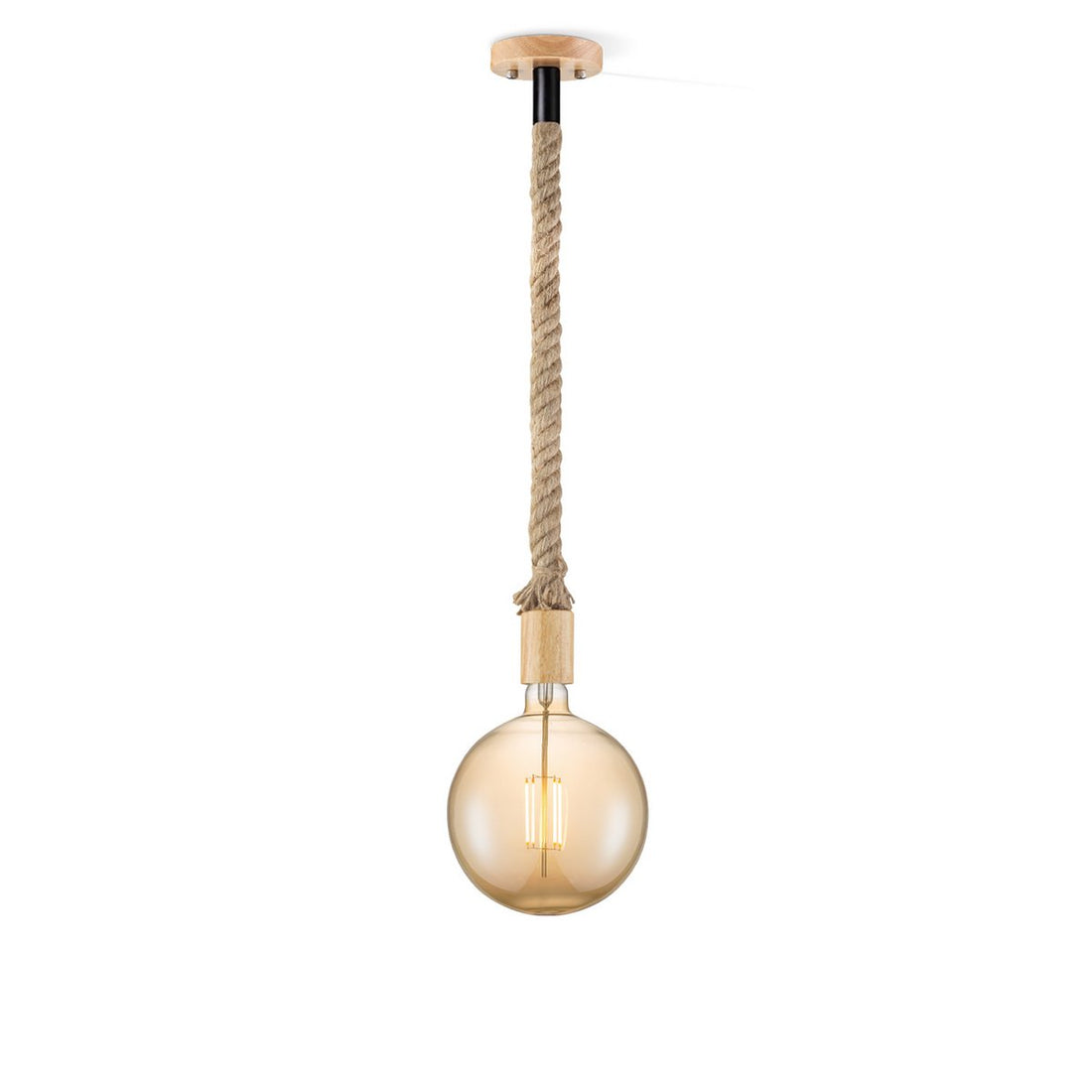 hanglamp Leonardo Globe - G180 - dimbaar E27 amber