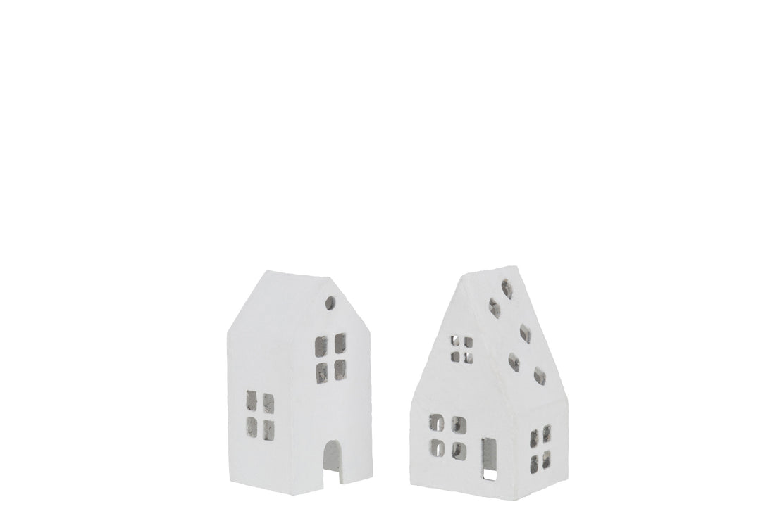 Huis Katoen Mache Wit Assortiment Van 2