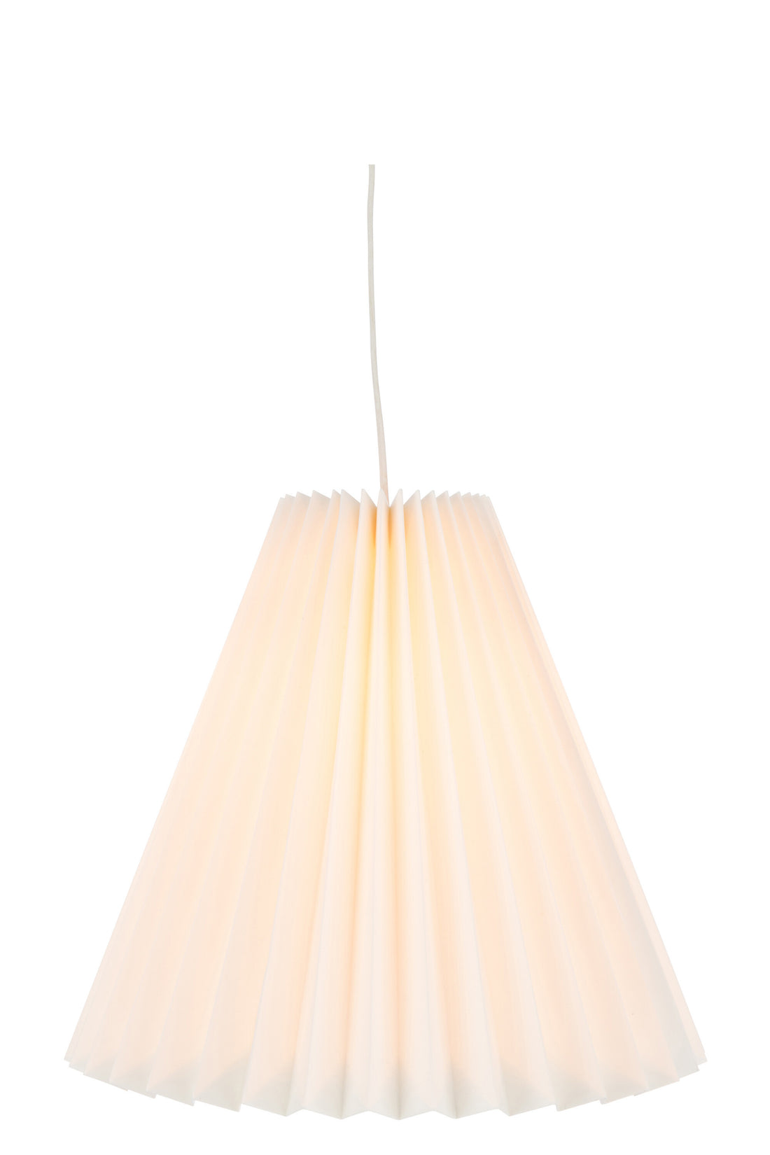 J-Line Belvivere Perkamentlight van gevouwen supergoede kwaliteit papier  lamp  - wit