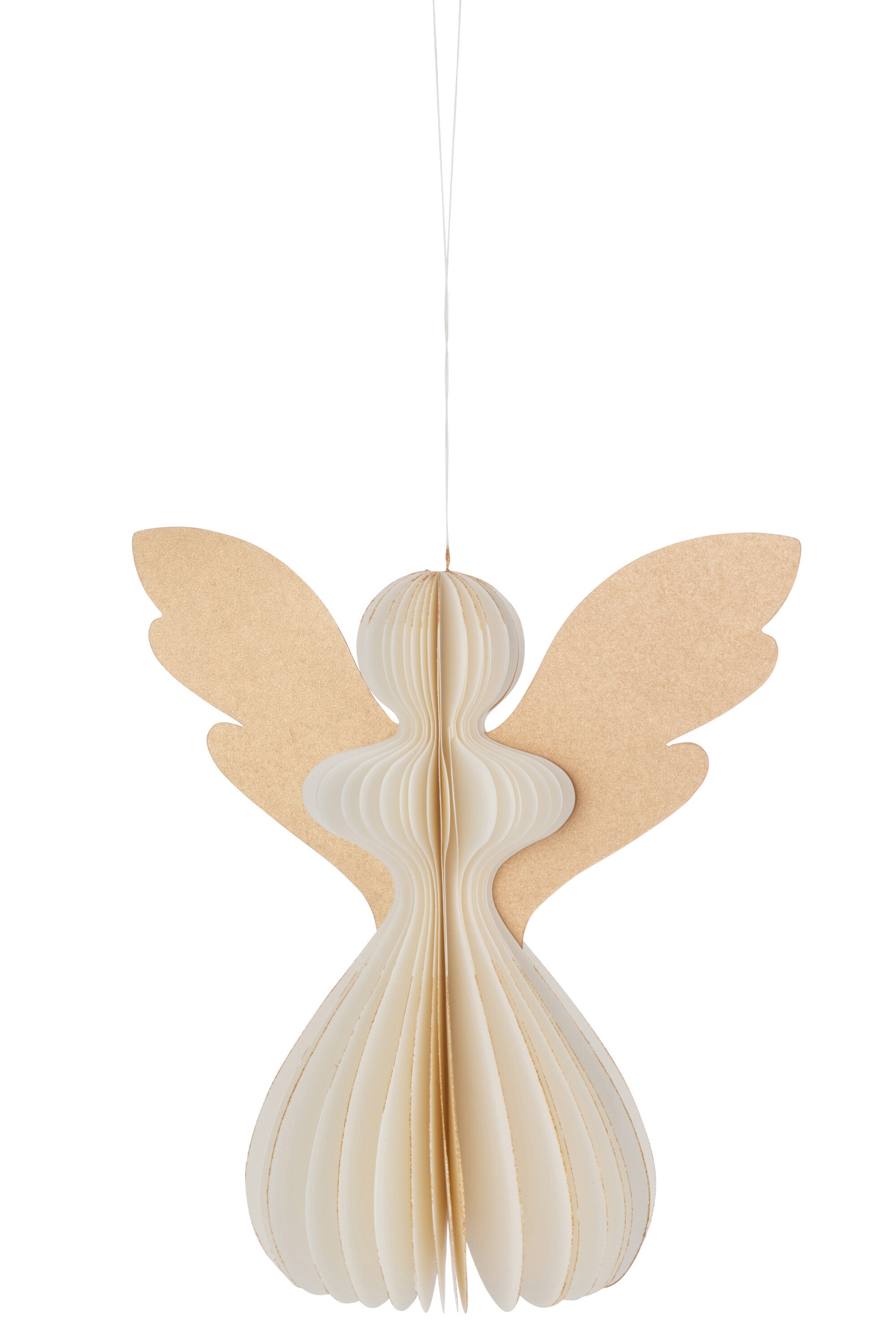 J-Line Hanger Engel Papier Creme Wit Large