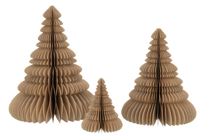 Kerstboom Vouwpapier Beige Groot