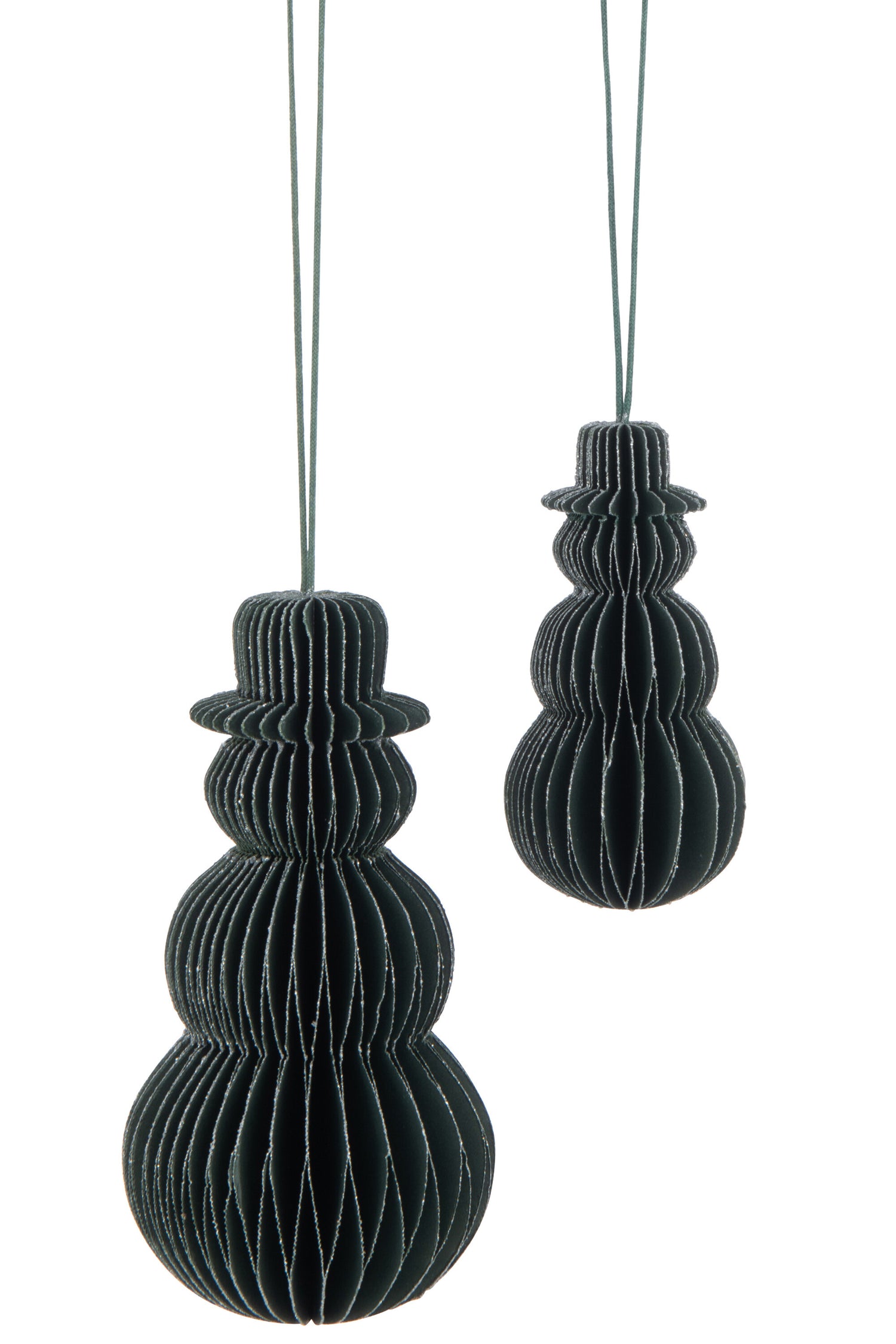 J-Line Hanger Sneeuwman Papier Groen Large