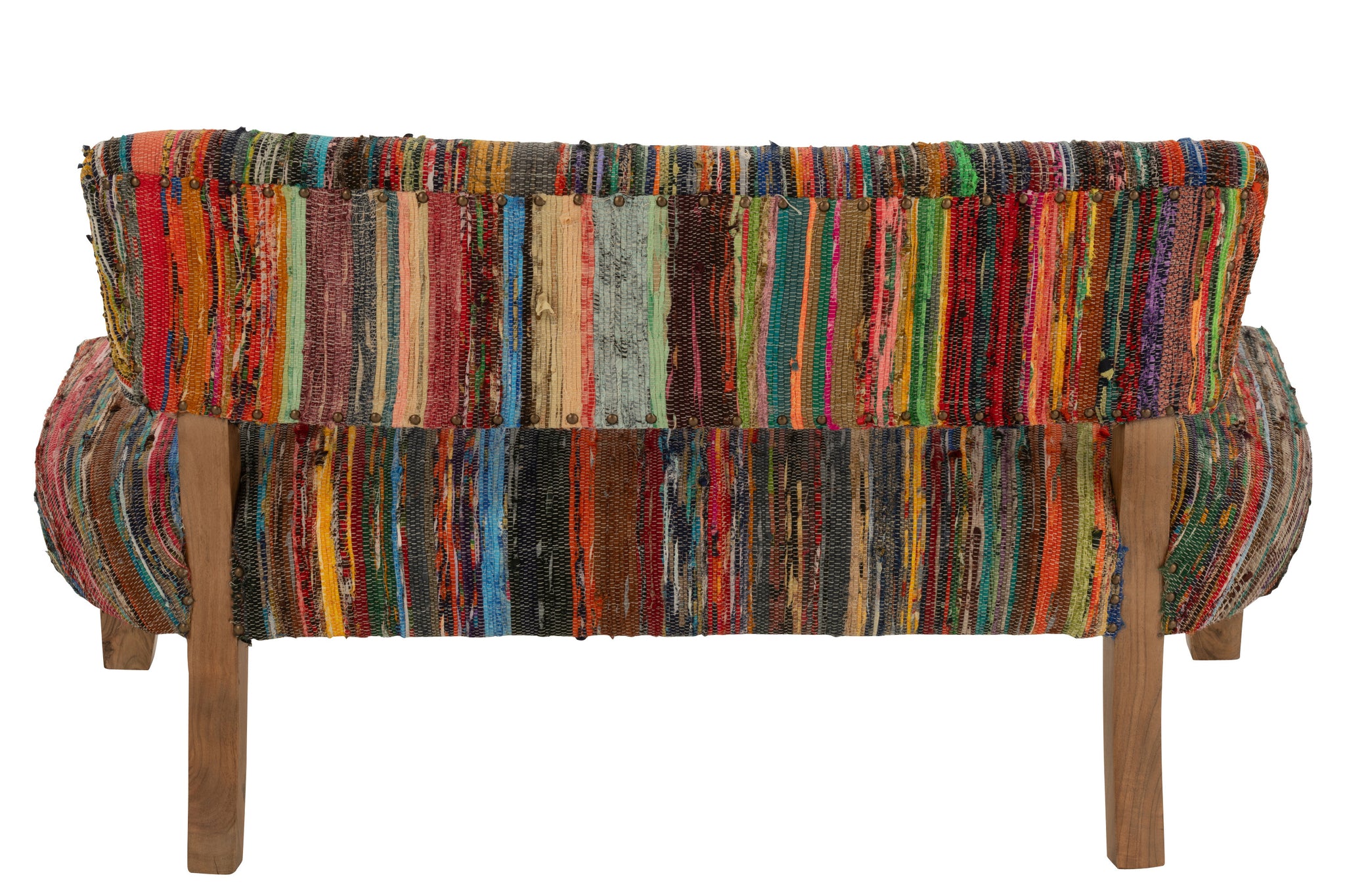 Bank 2 Personen Chindi Hout/Textiel Mix
