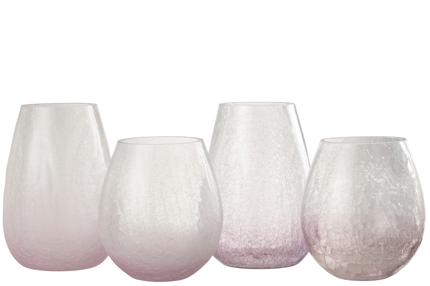 Orkaan Eivormige Craquelure Glas Paars Groot Assortiment Van 2