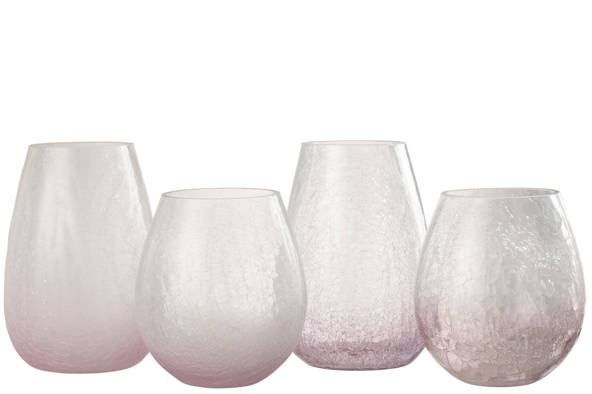 Orkaan Eivormige Craquelure Glas Paars Groot Assortiment Van 2