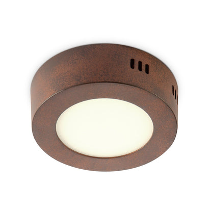 LED Plafondlamp Ska - Roest - Rond 12/12/3.6cm