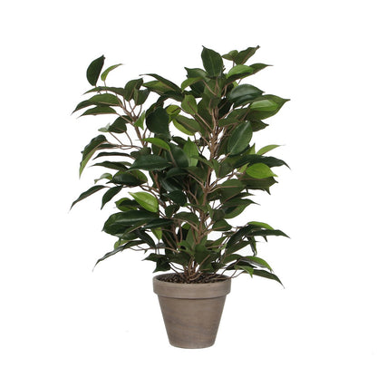 Ficus Natasja Kunstplant in Bloempot Stan - H40 x Ø30 cm - Groen