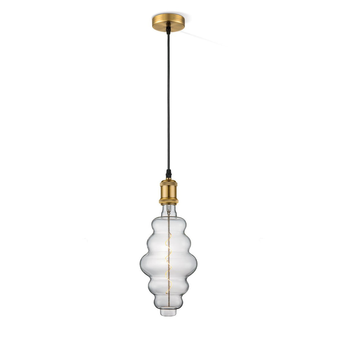 hanglamp brons vintage Cloud - dimbaar E27 helder