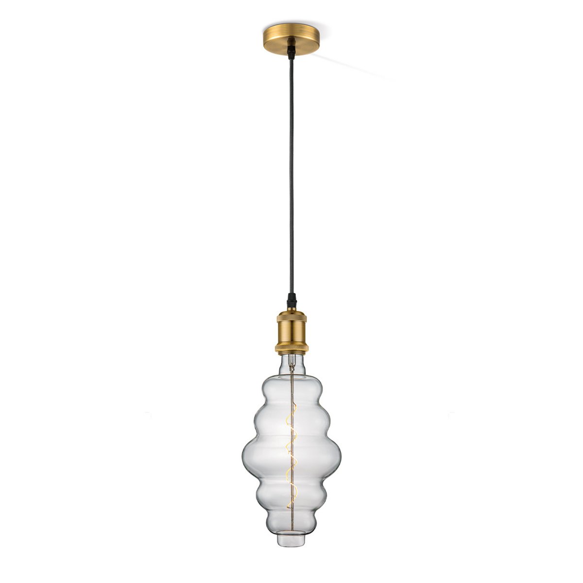 hanglamp brons vintage Cloud - dimbaar E27 helder