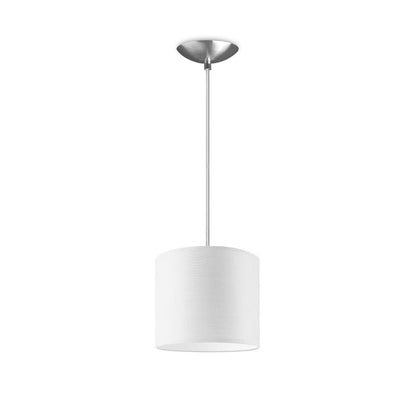 hanglamp Bling met lampenkap, E27, wit, 20cm