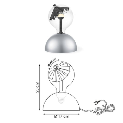 Hanglamp Move Me Bumb Umbrella 5.5W 2700K grijs-zwart